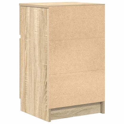 Sängbord 2 st, Sonoma ek 39x35x65 cm konstruerat trä