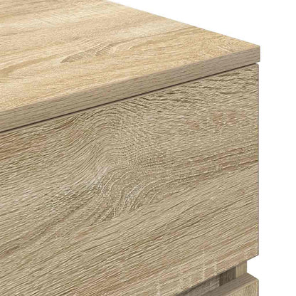 Sängbord 2 st, Sonoma ek 39x35x65 cm konstruerat trä