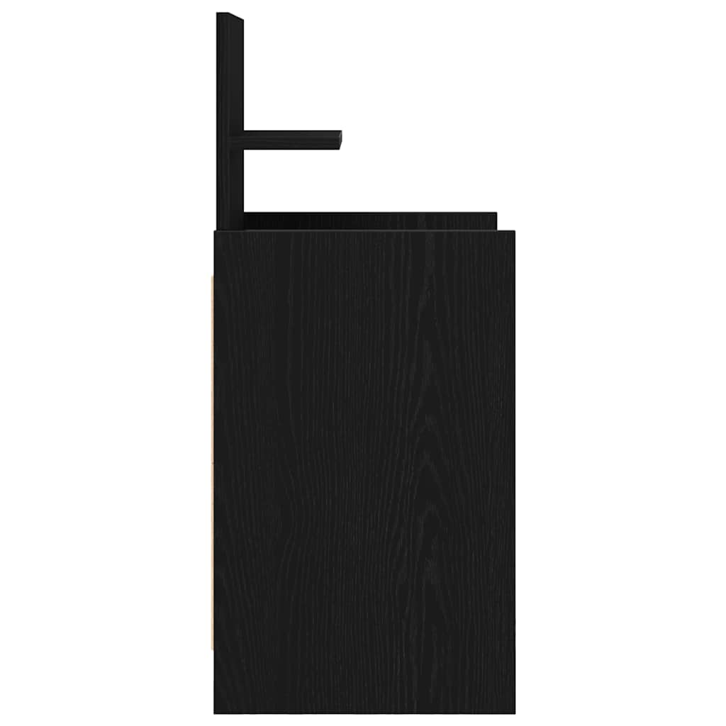Sängbord med 2 lådor 2 st svart 38x34x80 cm