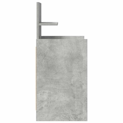 Sängbord med 2 lådor 2 st betonggrå 38x34x80 cm