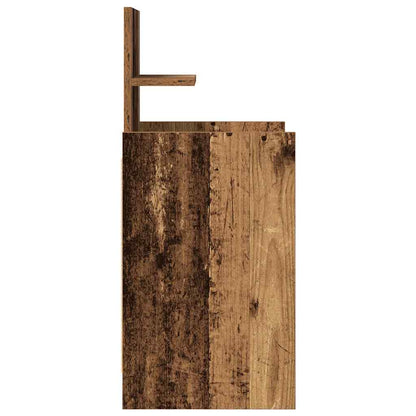 Sängbord med 2 lådor 2 st gammalt trä 38x34x80 cm