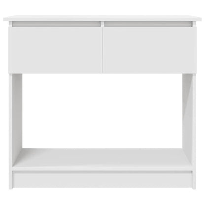 Avlastningsbord Konsollbord Vit med lådor 85,5x38,5x74,5 cm