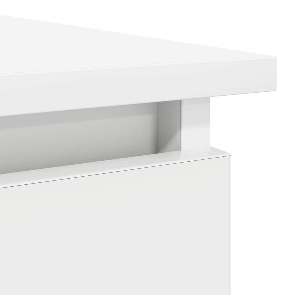 Avlastningsbord Konsollbord Vit med lådor 85,5x38,5x74,5 cm