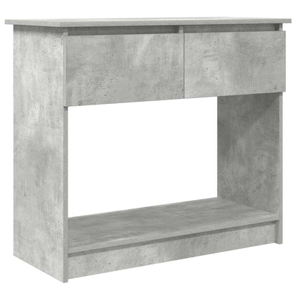 Avlastningsbord Konsollbord Betonggrå med lådor 85,5x38,5x74,5 cm