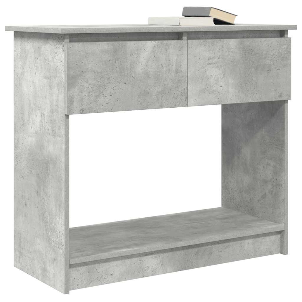 Avlastningsbord Konsollbord Betonggrå med lådor 85,5x38,5x74,5 cm