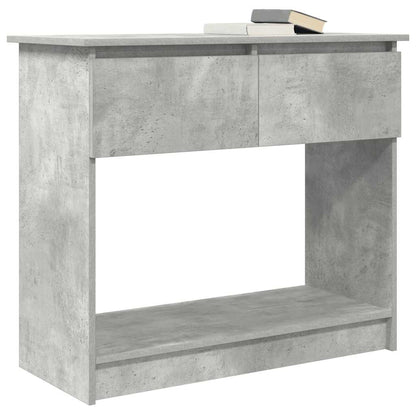 Avlastningsbord Konsollbord Betonggrå med lådor 85,5x38,5x74,5 cm