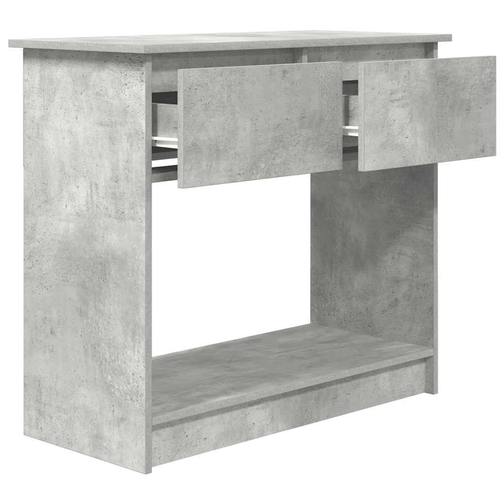 Avlastningsbord Konsollbord Betonggrå med lådor 85,5x38,5x74,5 cm