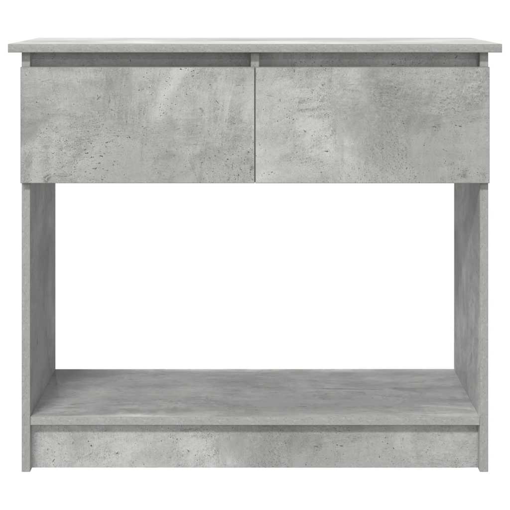 Avlastningsbord Konsollbord Betonggrå med lådor 85,5x38,5x74,5 cm