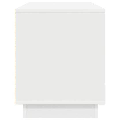 TV-Möbel Vit TV-Bänk LED-lampor 100x41x50 cm