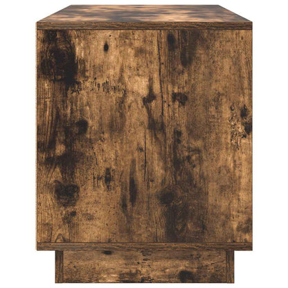 TV-Möbel Rökfärgad Ek TV-Bänk LED-lampor 100x41x50 cm