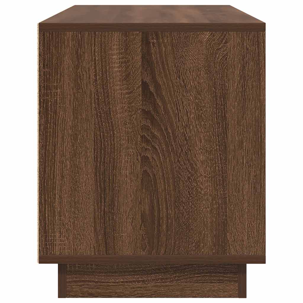 TV-Möbel Brun Ek TV-Bänk LED-lampor 100x41x50 cm