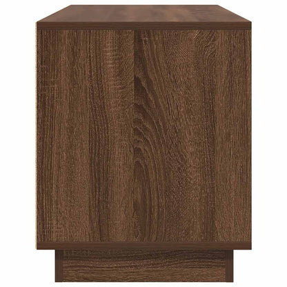 TV-Möbel Brun Ek TV-Bänk LED-lampor 100x41x50 cm