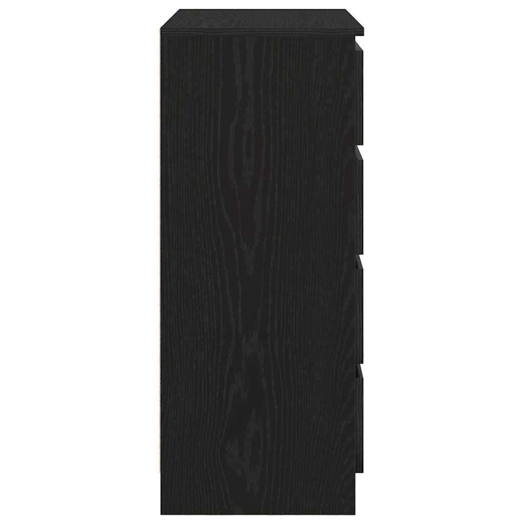 Skänk Svart Ek med lådor 71x35x84 cm