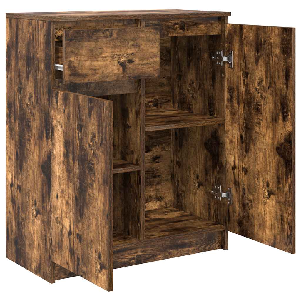 Skänk Rökfärgad Ek med låda 71x35x84 cm