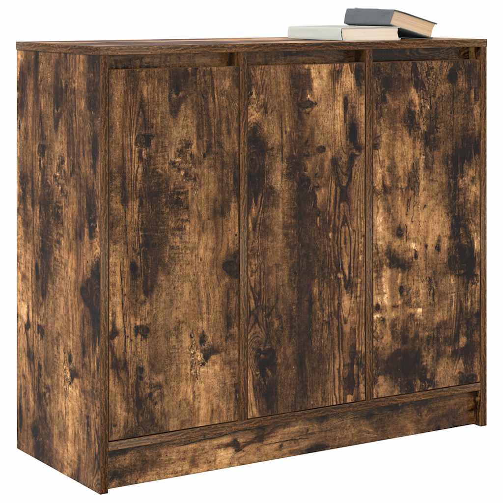 Skänk rökt ek 85x34x76 cm konstruerat trä