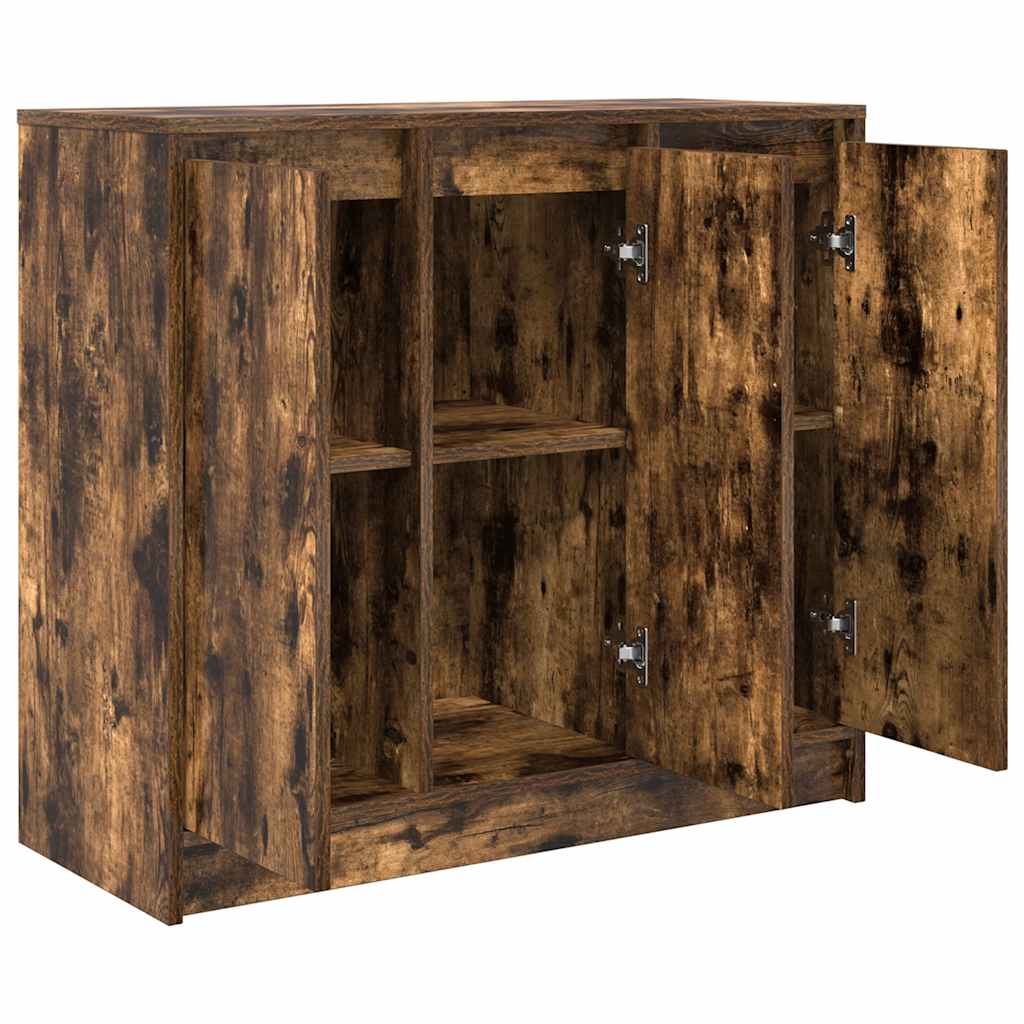 Skänk rökt ek 85x34x76 cm konstruerat trä