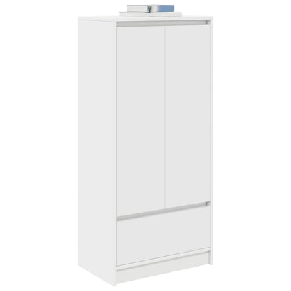 Skåp Vit med låda Vit 55,5x34x119,5 cm