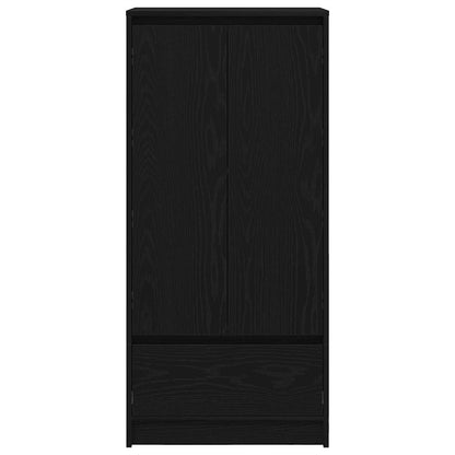Skåp Svart Ek med låda Svart Ek 55,5x34x119,5 cm