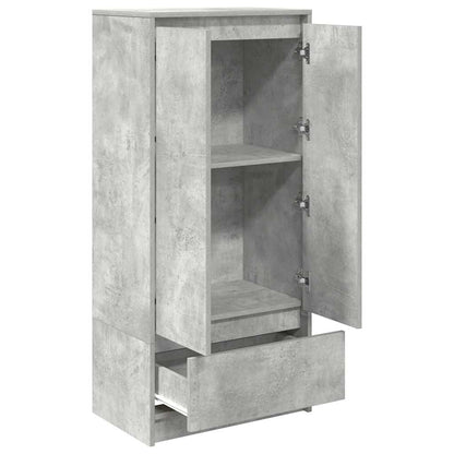 Skåp Betonggrå med låda Betonggrå 55,5x34x119,5 cm