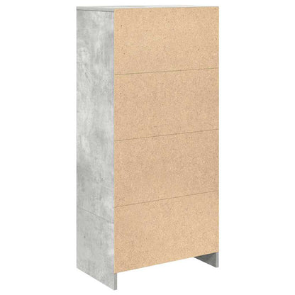 Skåp Betonggrå med låda Betonggrå 55,5x34x119,5 cm