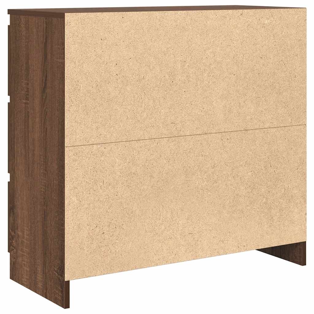 Skänk brun ek 80x35x76 cm konstruerat trä
