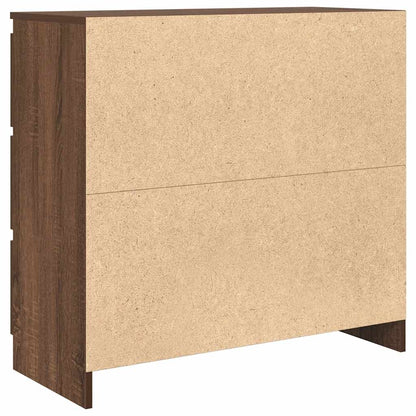 Skänk brun ek 80x35x76 cm konstruerat trä