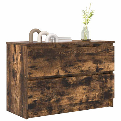 TV-Möbel Rökfärgad Ek TV-Bänk 80x35x54 cm