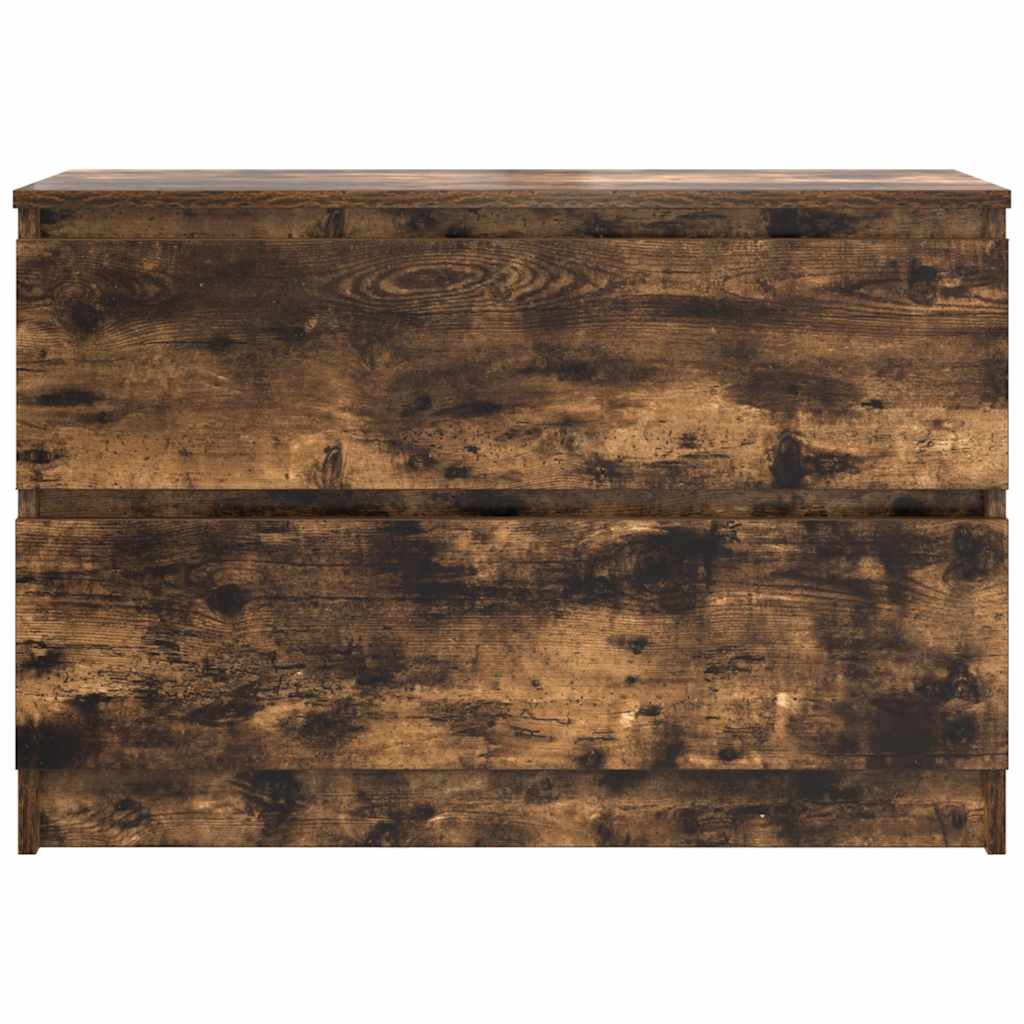 TV-Möbel Rökfärgad Ek TV-Bänk 80x35x54 cm