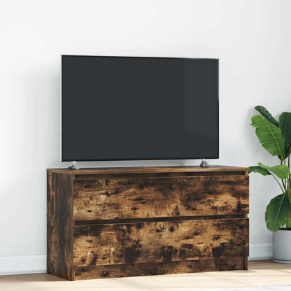 TV-Möbel Rökfärgad Ek TV-Bänk 100x35x54 cm