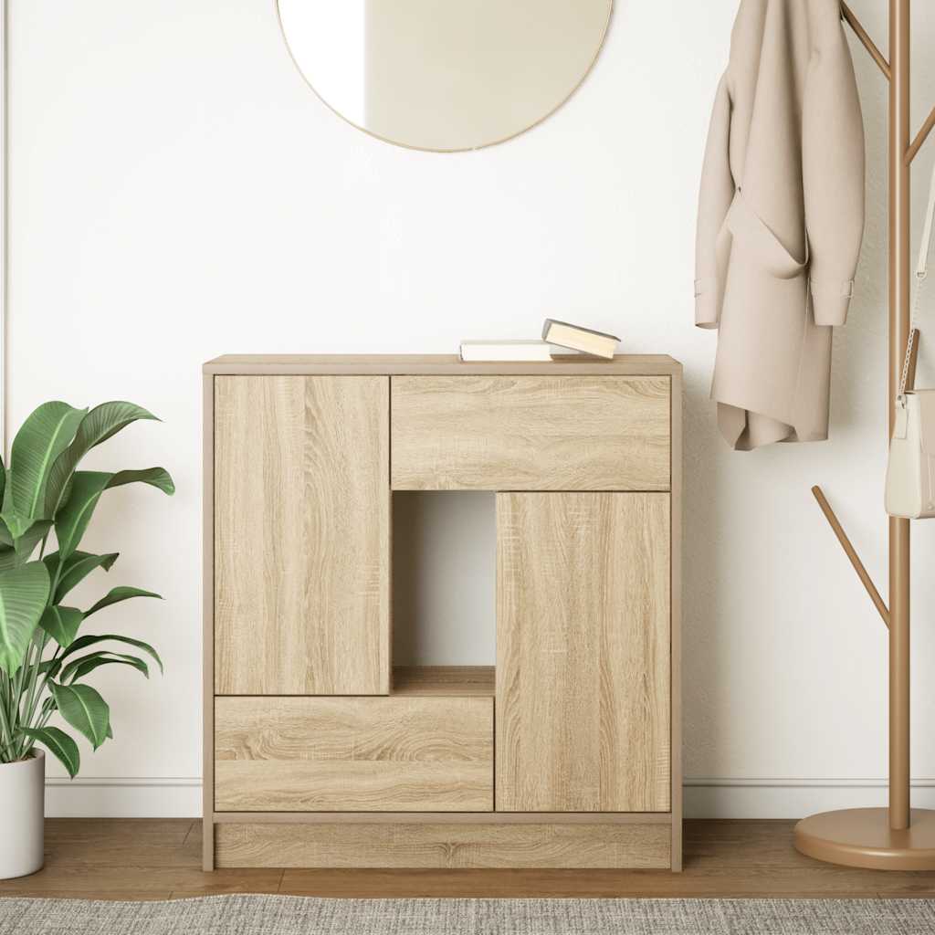 Skänk Sonoma Ek med lådor och dörrar 70,5x34x74,5 cm