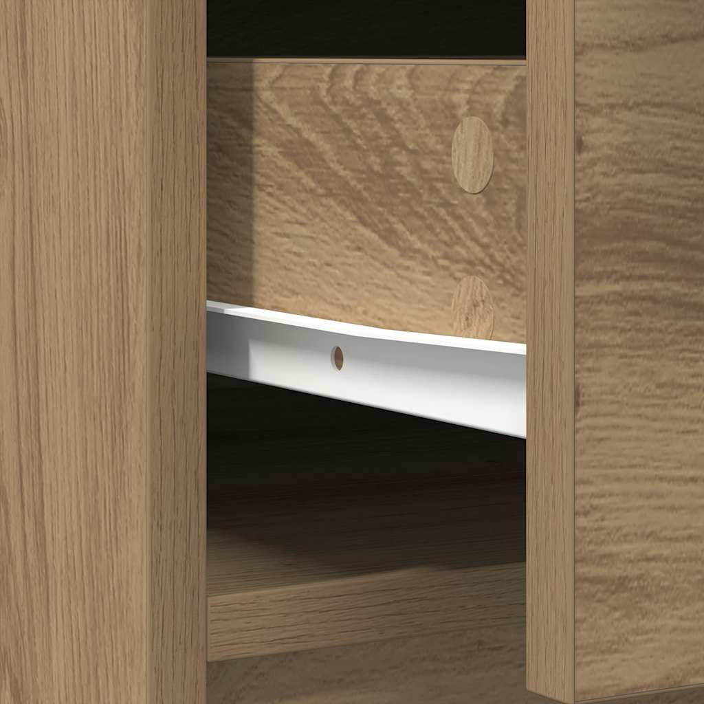 Skänk Brun Ek med lådor och dörrar 70,5x34x74,5 cm