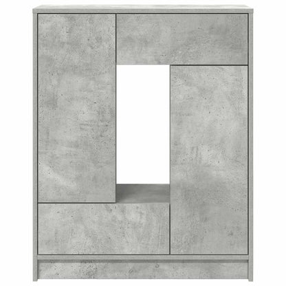 Skänk med lådor och dörrar betonggrå 73x31x90 cm