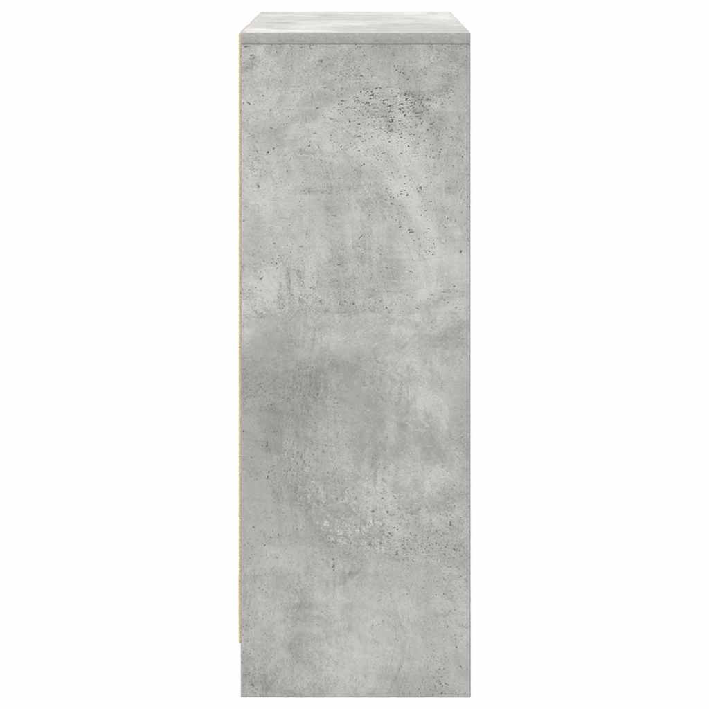 Skänk med lådor och dörrar betonggrå 73x31x90 cm