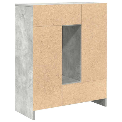 Skänk med lådor och dörrar betonggrå 73x31x90 cm