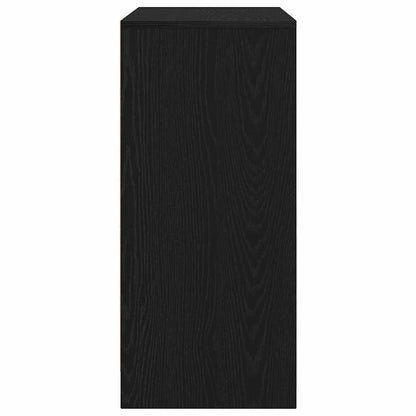 Skoställ Svart Ek Skoskåp 57x34x76 cm