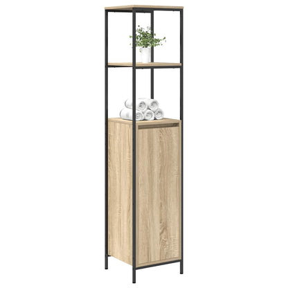 Badrumsunderskåp med hyllor Sonoma Ek 36x35x165 cm