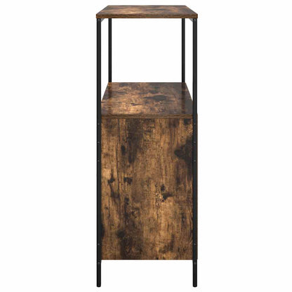 Badrumsunderskåp med hyllor Rökfärgad Ek 76,5x35x95 cm