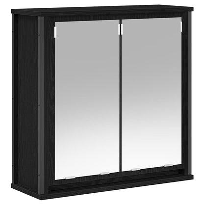 Badrumsmöbelset med hylla 5 pcs Svart Ek 36 x 35 x 165 cm