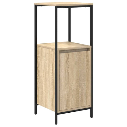 Badrumsmöbelset 5 pcs Sonoma ek och svart 36 x 35 x 165 cm