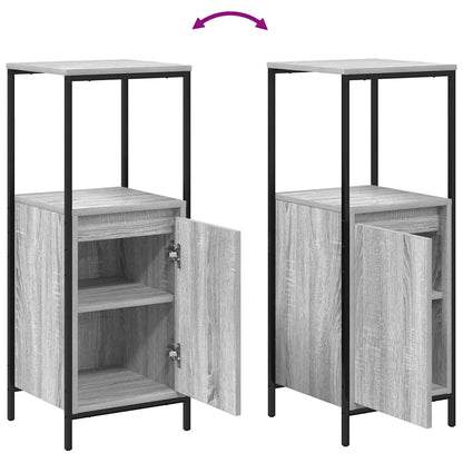 Badrumsmöbelset 5 pcs Grå sonoma och svart 36 x 35 x 165 cm