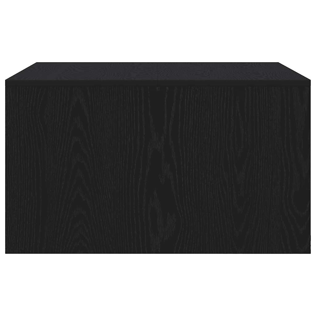 Soffbord Svart Ek med lådor 70,5x70x40 cm