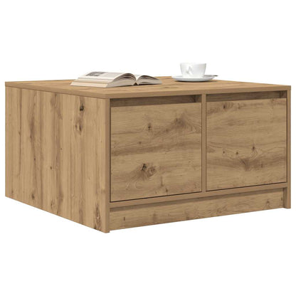 Soffbord Artisan Ek med lådor hantverksmässig Ek 70,5x70x40 cm