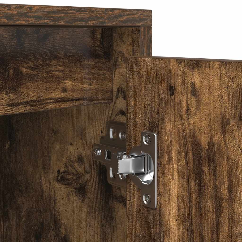 TV-Möbel Rökfärgad Ek TV-Bänk 188,5x41x50 cm