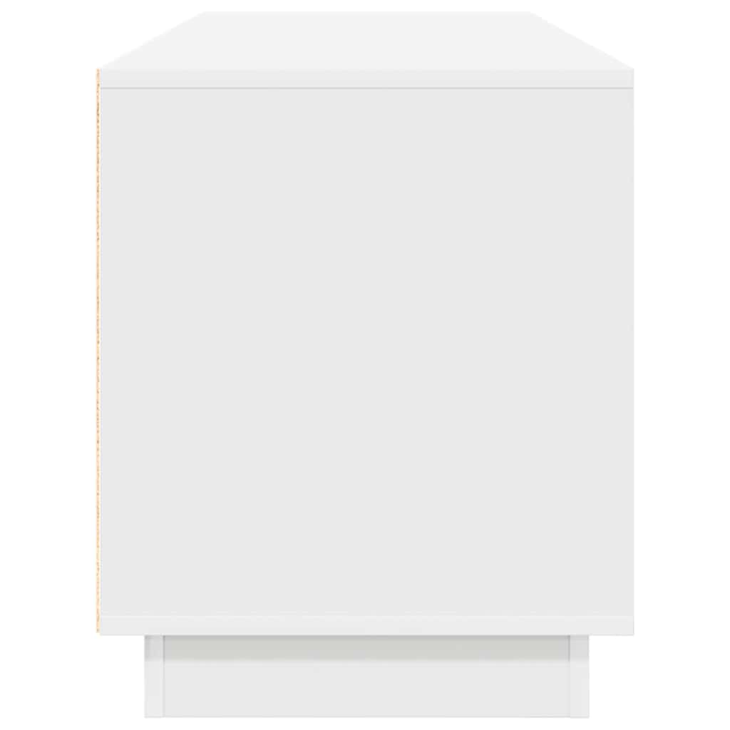 TV-Möbel Vit TV-Bänk LED-lampor 160,5x41x50 cm