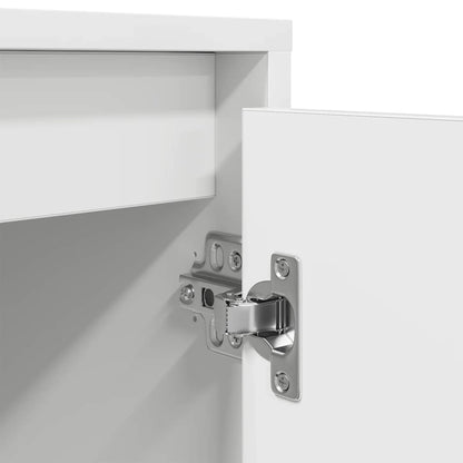 TV-Möbel Vit TV-Bänk LED-lampor 160,5x41x50 cm