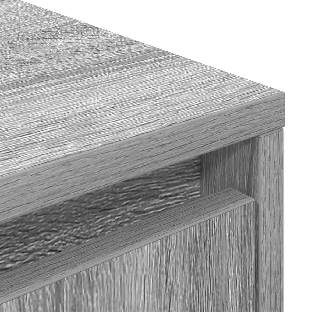 TV-Möbel Sonoma Grå TV-Bänk LED-lampor 160,5x41x50 cm