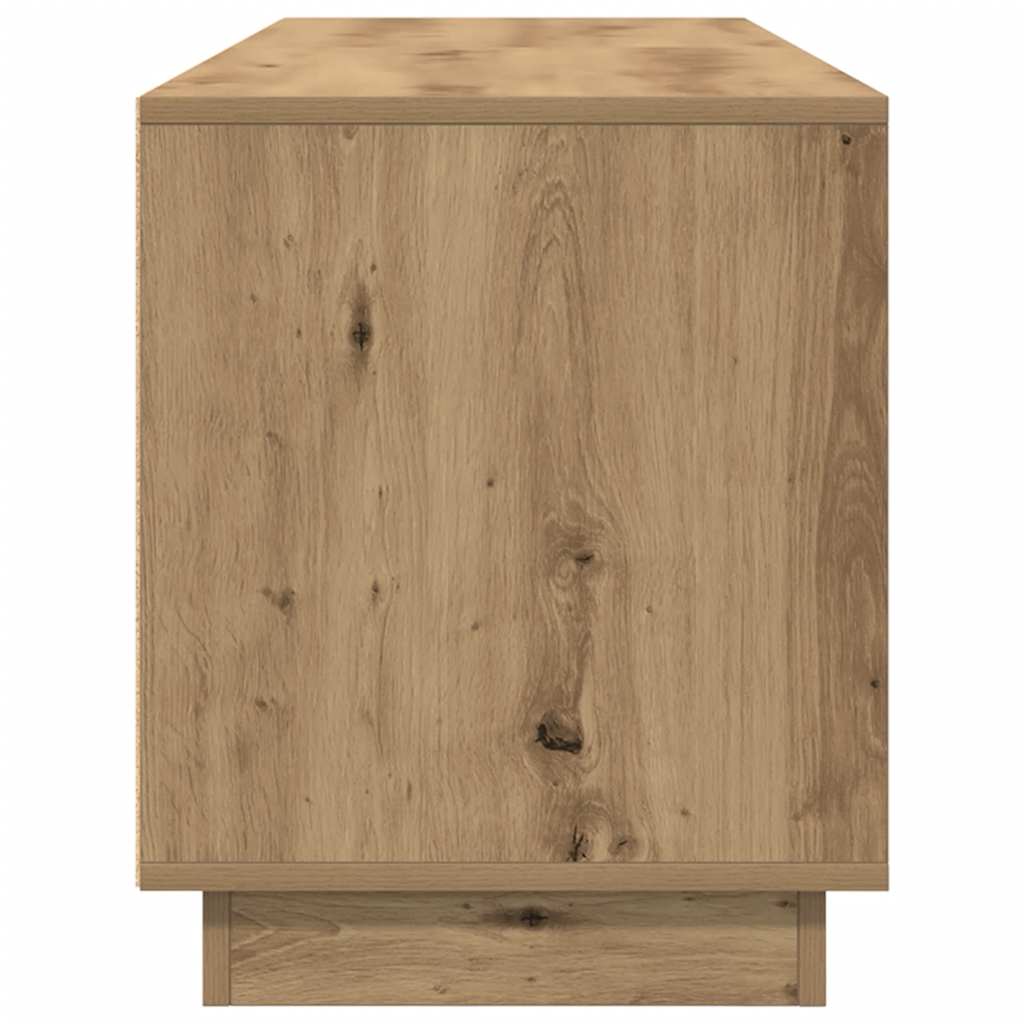 TV-Möbel Brun Ek TV-Bänk LED-lampor 160,5x41x50 cm