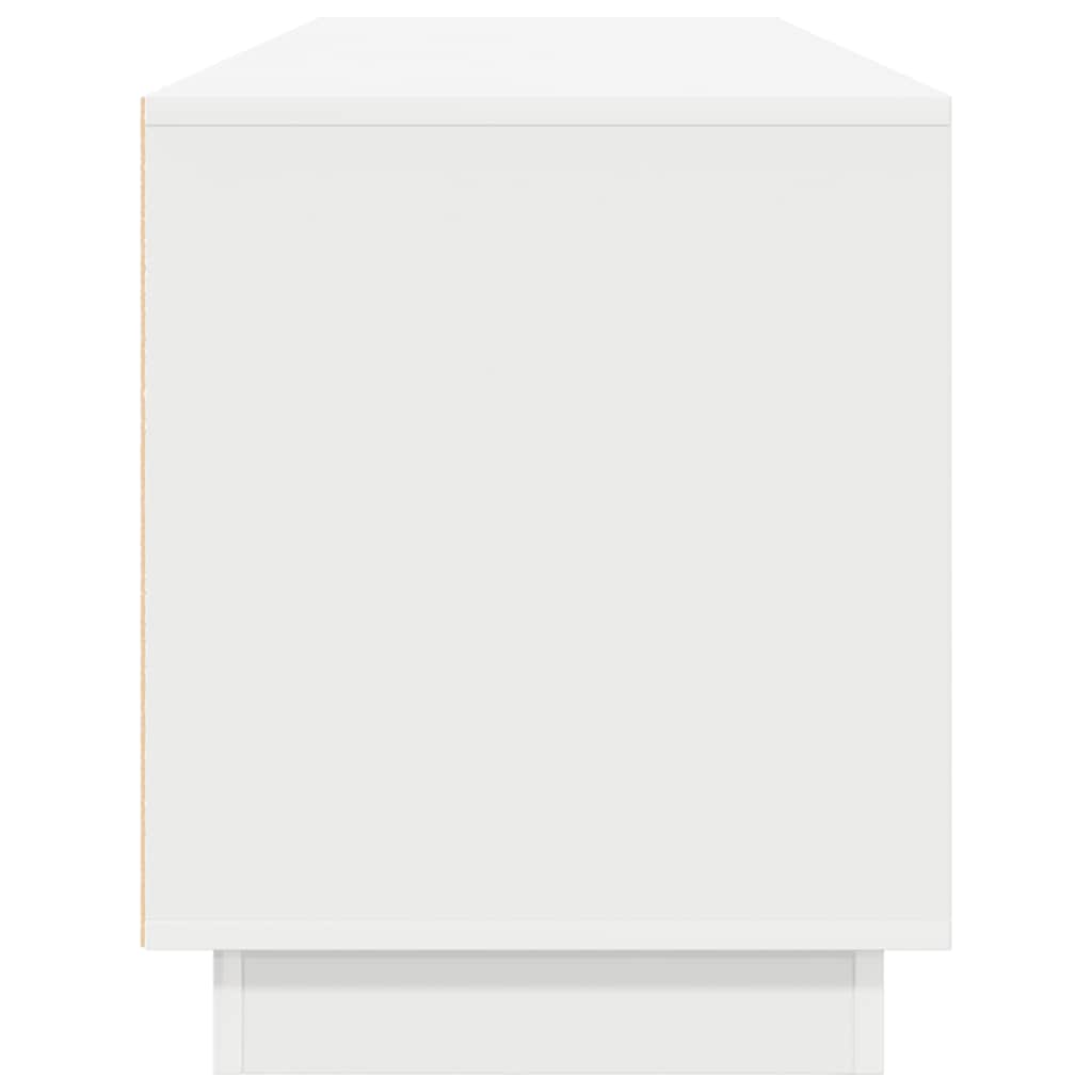 TV-Möbel Vit TV-Bänk LED-lampor 193,5x41x50 cm