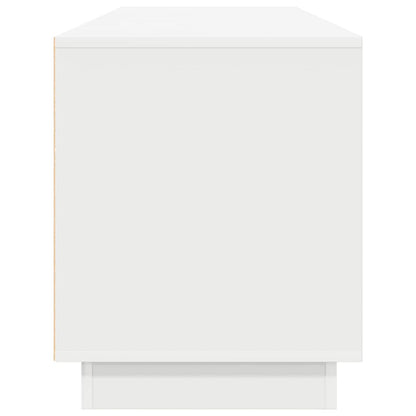 TV-Möbel Vit TV-Bänk LED-lampor 193,5x41x50 cm