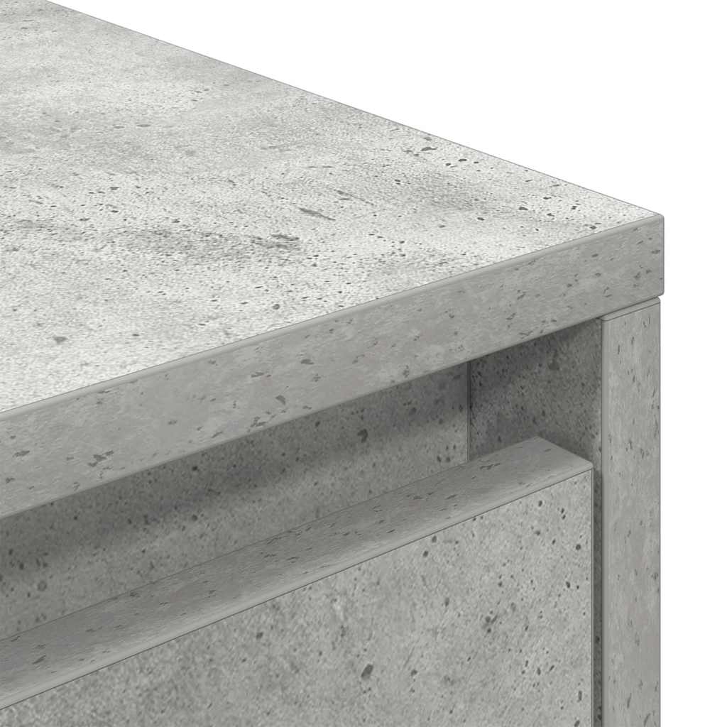 TV-Möbel Betonggrå TV-Bänk LED-lampor 193,5x41x50 cm